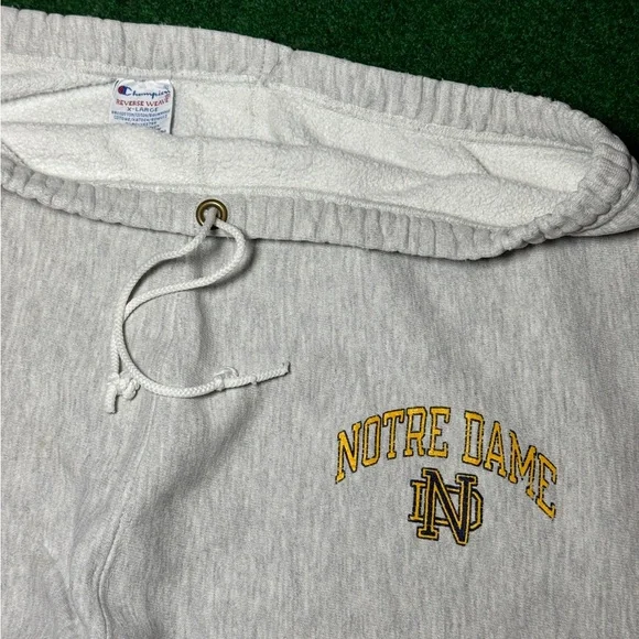 Vintage 80s 90s Notre Dame Fighting Irish Sweatpants, Champion Reverse Weave XL